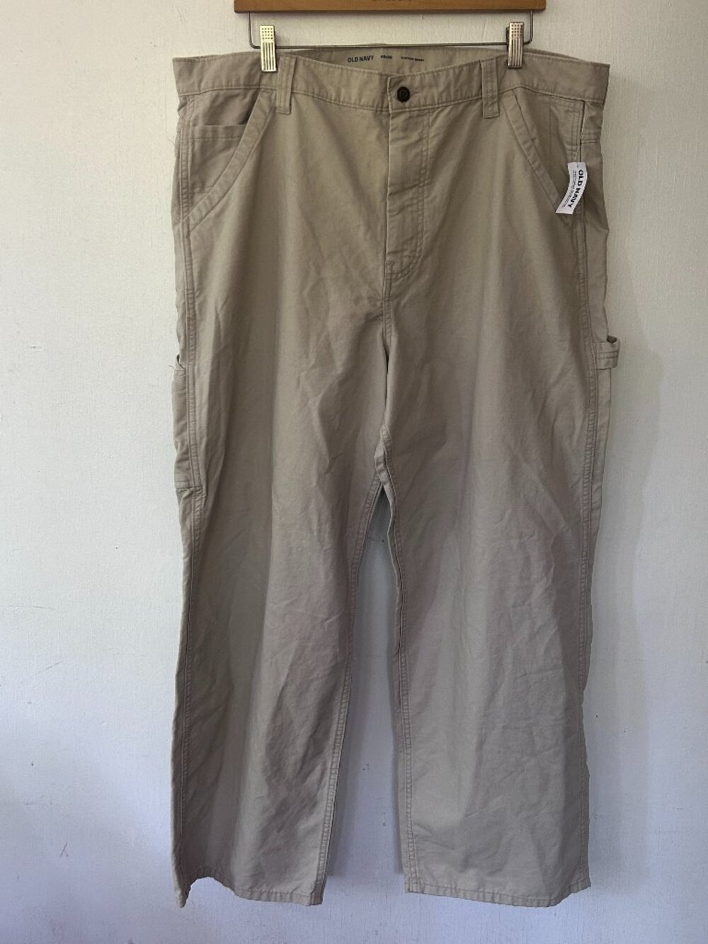 Old Navy Vintage Baggy Cargo Pants Mens 40 x 30 Khaki NEW Y2K Utility